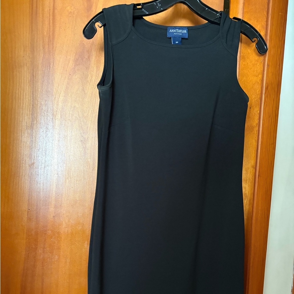 Elegant Black Sleeveless Dress- Ann Taylor